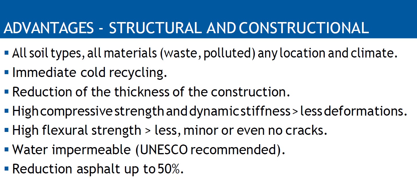 RoadCem advantages - Structural